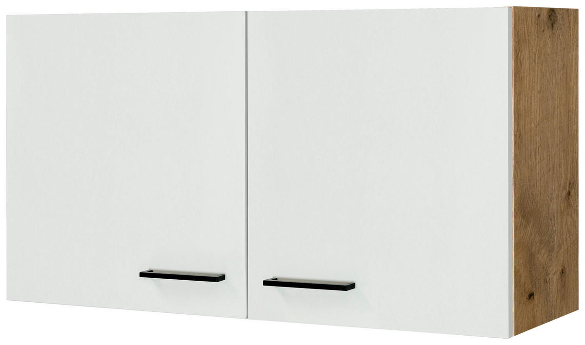 KÜCHENOBERSCHRANK 100/54,8/32 cm  in Eichefarben, Magnolie  - Eichefarben/Magnolie, KONVENTIONELL, Holzwerkstoff/Metall (100/54,8/32cm) - FlexWell