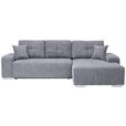 ECKSOFA  in Webstoff Blau, Grau  280/194 cm  - Blau/Silberfarben, MODERN, Kunststoff/Textil (280/194cm) - Carryhome
