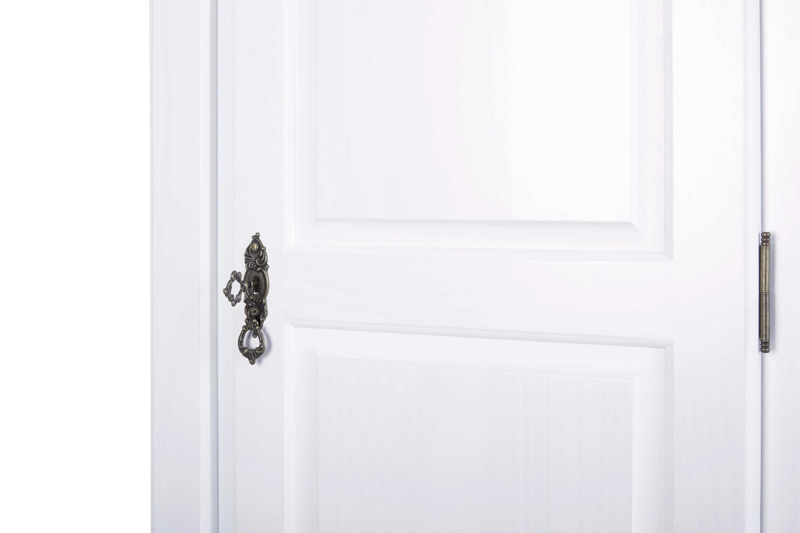 DREHTÜRENSCHRANK 150/198/56 cm 3-türig Weiß  - Weiß, KONVENTIONELL, Holz (150/198/56cm) - Livetastic