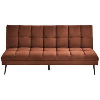 SCHLAFSOFA in Samt Rostfarben  - Rostfarben/Schwarz, MODERN, Textil/Metall (178/84/98cm) - MID.YOU
