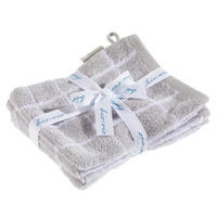 FROTTIERSET Silberfarben, Weiß 4-teilig  - Silberfarben/Weiß, Basics, Textil (16/21cm) - Bio:Vio