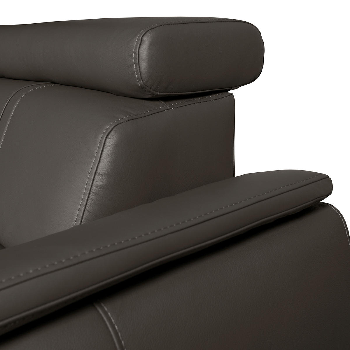 ECKSOFA  in Echtleder Dunkelbraun  - Wengefarben/Dunkelbraun, Design, Leder/Holz (211/265cm) - Livetastic