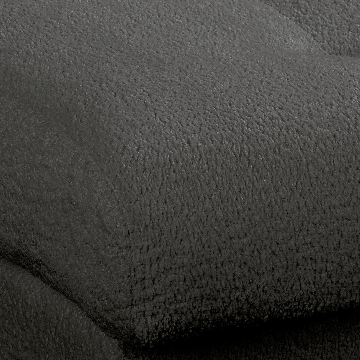 ECKSOFA Naomi in Chenille Anthrazit Rückenkissen  243/284 cm  - Anthrazit/Schwarz, Design, Kunststoff/Textil (243/284cm) - P & B