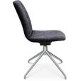 STUHL  in Aluminium Bouclé Metall, Textil  - Lavagrau/Creme, Design, Textil/Metall (46/81,5-84,5/55cm) - Johann Jakob