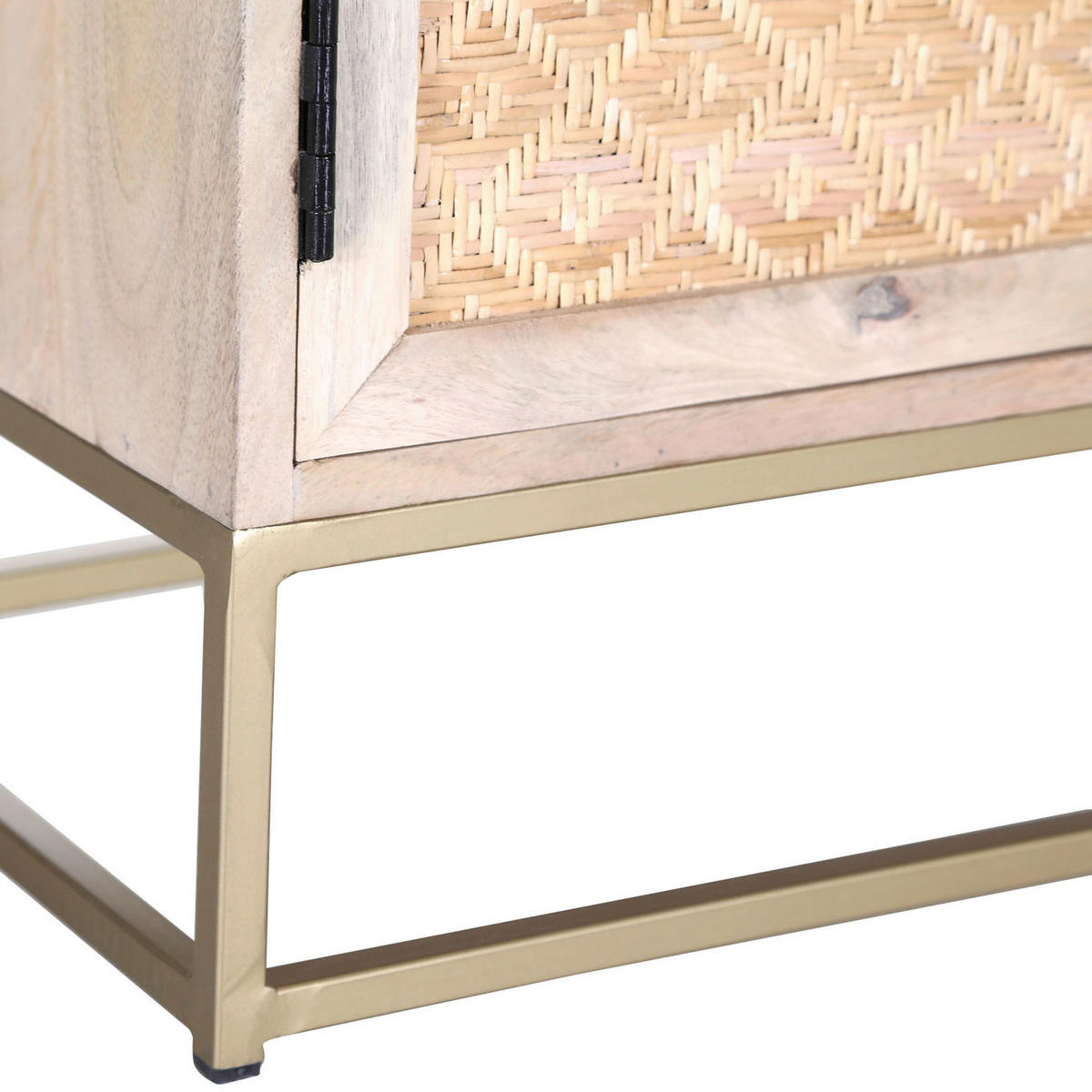 HIGHBOARD  in 80/146/37 cm  - Goldfarben/Naturfarben, Natur, Holz/Metall (80/146/37cm)