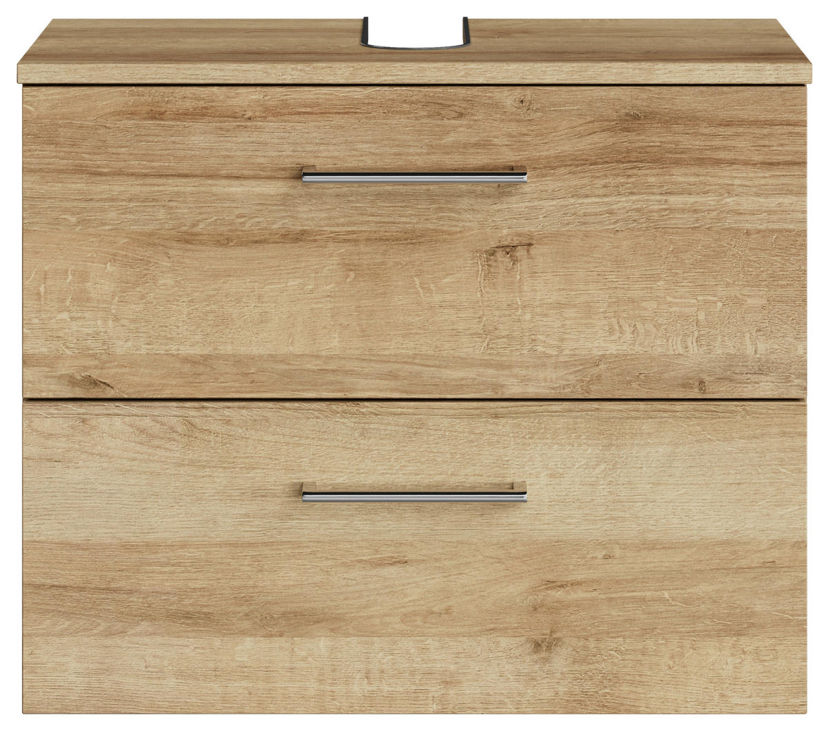 WASCHBECKENUNTERSCHRANK 60/49,8/33,3 cm  - Chromfarben/Eichefarben, KONVENTIONELL, Holzwerkstoff/Metall (60/49,8/33,3cm) - Sadena