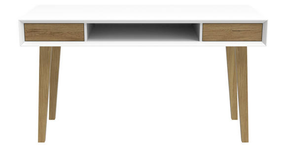 SCHREIBTISCH 120/59/76 cm  in Weiß, Eichefarben  - Eichefarben/Weiß, Design, Holz/Holzwerkstoff (120/59/76cm) - Carryhome