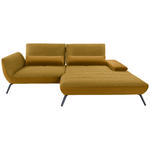 ECKSOFA in Webstoff Currygelb  273/191 cm  - Currygelb/Schwarz, KONVENTIONELL, Textil/Metall (273/191cm) - Carryhome