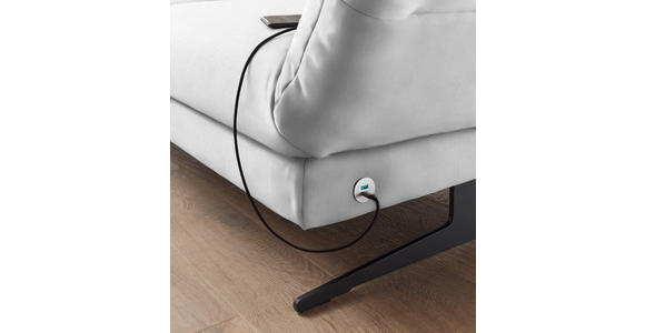 ECKSOFA  in Flachgewebe Creme  176-217/279-327 cm  - Creme/Schwarz, Design, Textil/Metall (176-217/279-327cm) - Dieter Knoll