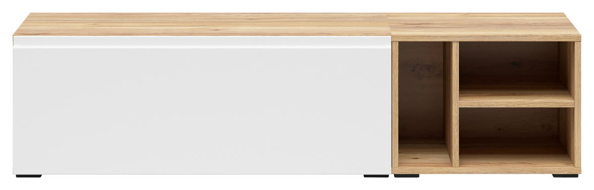 REGALELEMENT Weiß, Eichefarben  135/33/40 cm  - Eichefarben/Weiß, MODERN, Holzwerkstoff (135/33/40cm) - Carryhome