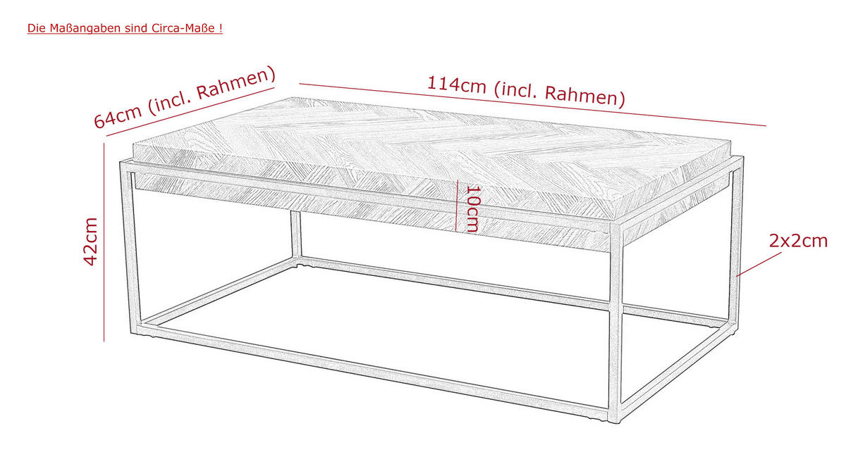 COUCHTISCH in Metall, Holzwerkstoff 114/64/42 cm  - Grauweiß/Schwarz, Design, Holzwerkstoff/Metall (114/64/42cm) - Livetastic