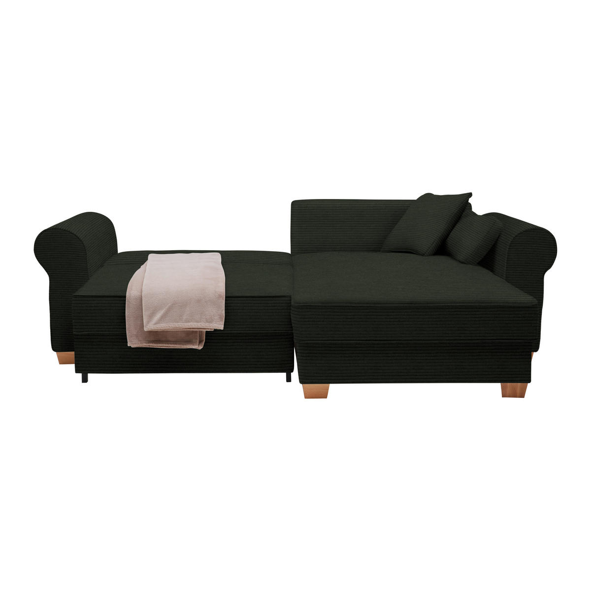 HÖRNSOFFA i mörkgrön  - mörkgrön, Modern, trämaterial/trä (255/185cm) - MID.YOU