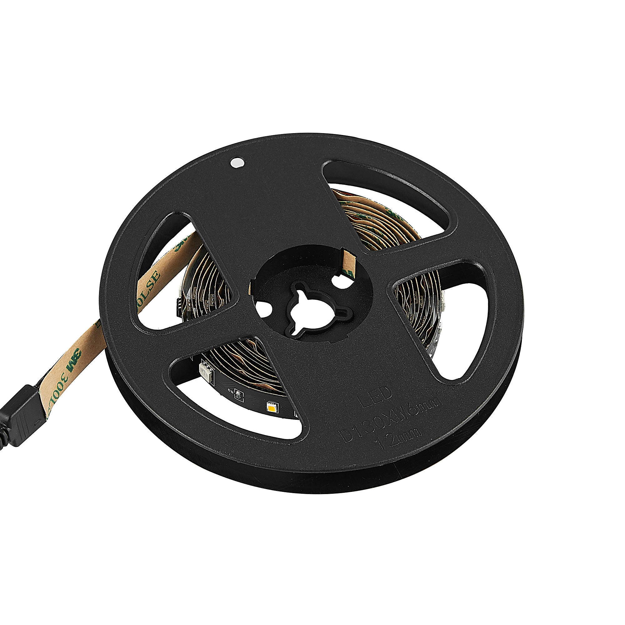 LED PÁSIK, 300 cm - čierna, Basics, plast (300cm)