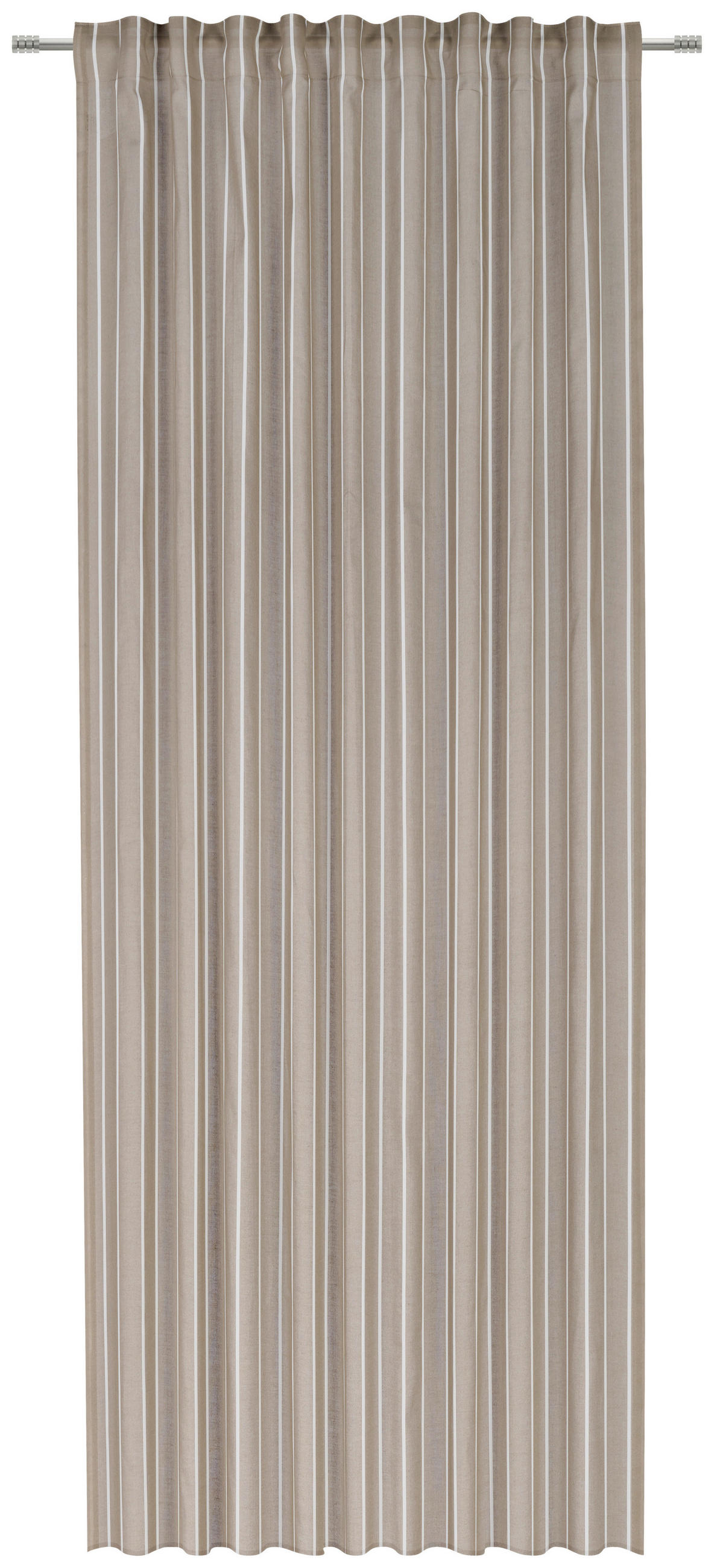 Bio:Vio Fertigvorhang Noela Weiß, Braun 140x255 cm