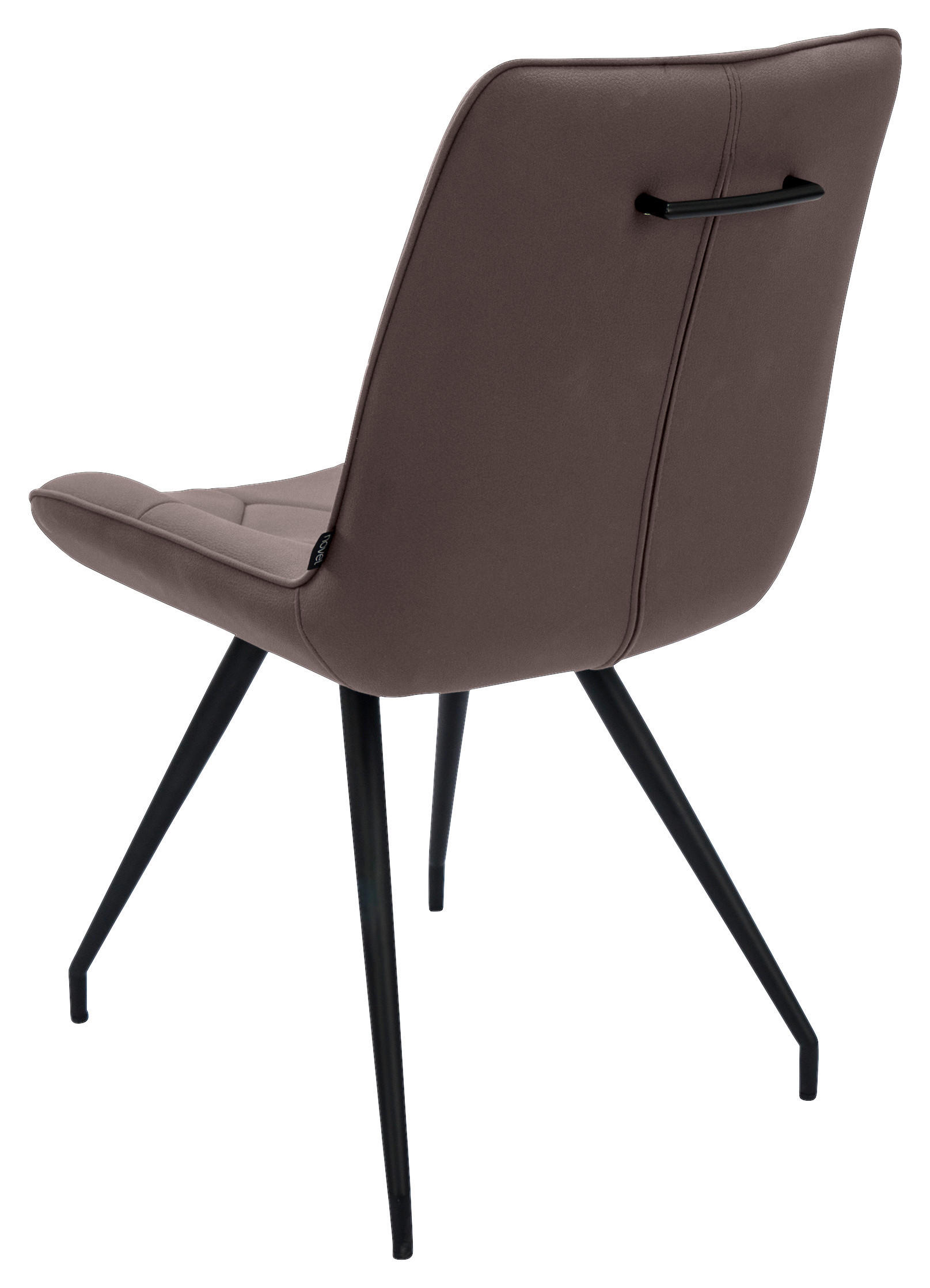 STUHL Webstoff Schwarz, Dunkelbraun  - Dunkelbraun/Schwarz, Design, Textil/Metall (51/89/66cm) - Novel