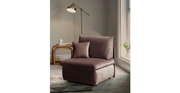 SCHLAFSESSEL mit Lederlook Braun - Braun, Design, Kunststoff/Textil (90/89/83cm) - Novel