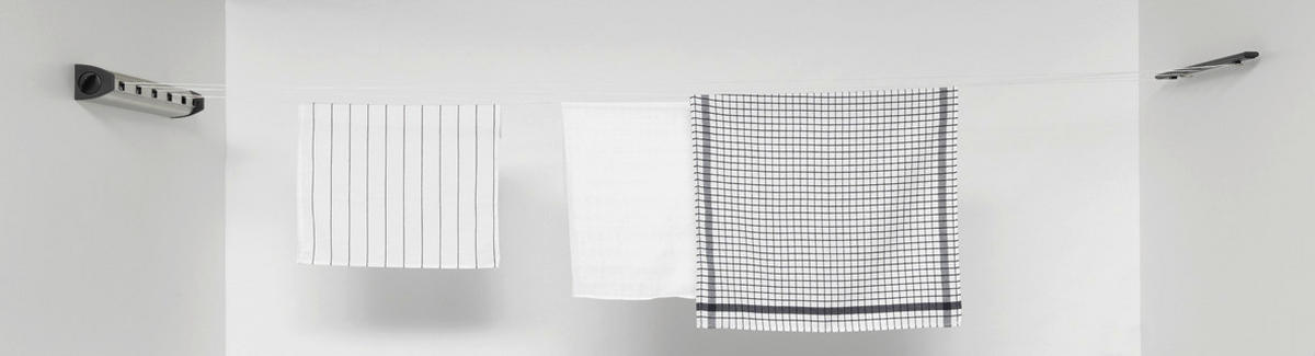 ŠŇŮRA NA PRÁDLO - barvy stříbra, Design, kov (48,3/7,6/8cm) - Brabantia
