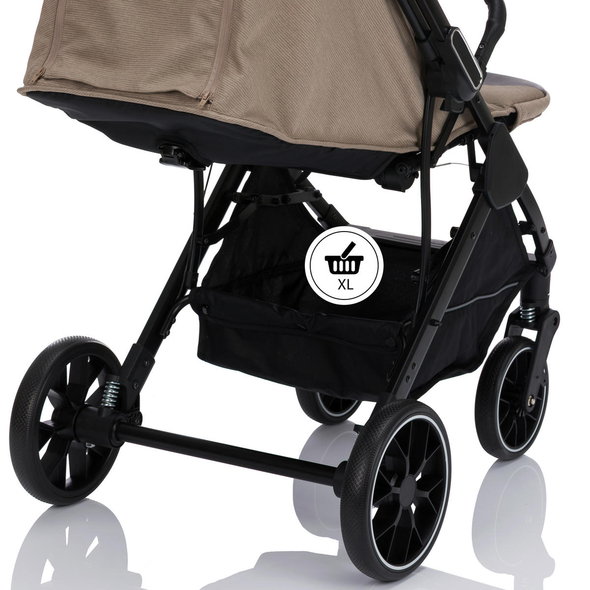 KIŠOBRAN KOLICA   - crna/taupe, Basics, tekstil/metal (73/55/107cm) - Fillikid