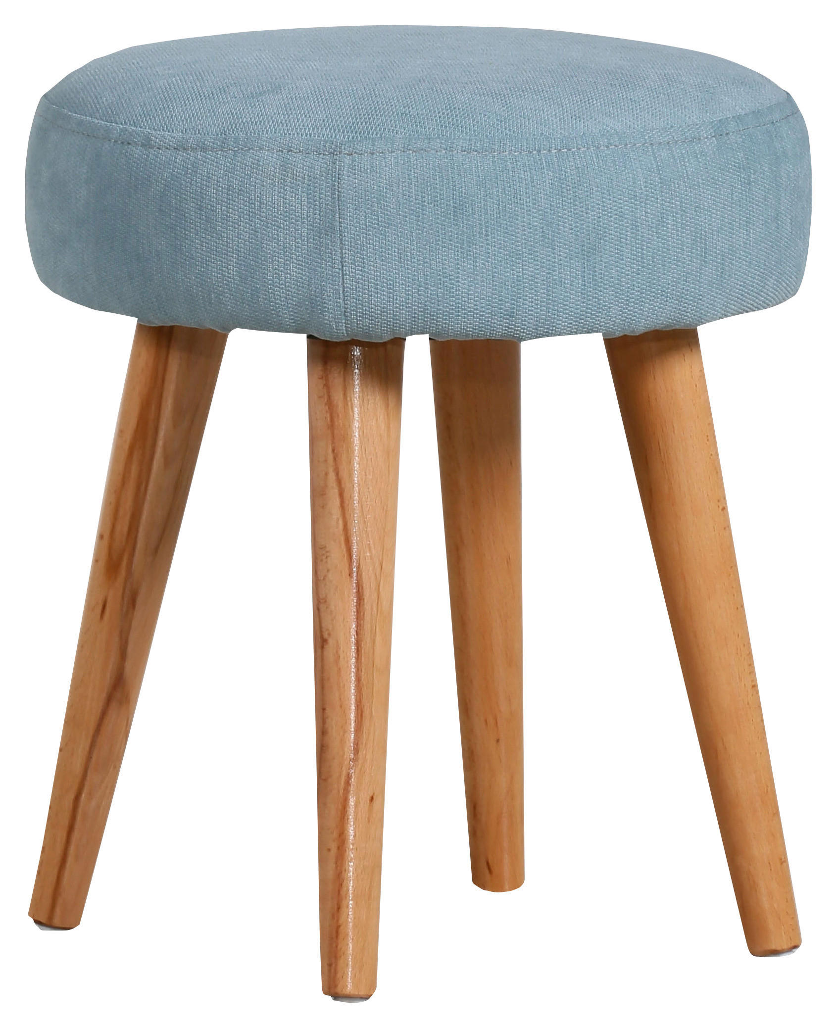 HOCKER Flachgewebe Hellblau  - Naturfarben/Hellblau, Design, Holz/Textil (36/36/42cm) - Carryhome