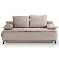 SCHLAFSOFA SENDI  mit Beige  - Beige/Schwarz, Basics, Textil/Metall (210/103/90cm) - MID.YOU