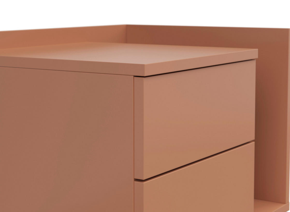 NACHTKÄSTCHEN 50/48/38 cm  in Sahara  - Graphitfarben/Sahara, Design, Holzwerkstoff/Kunststoff (50/48/38cm) - Lomoco