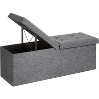 SEDACÍ BOX, textil, kompozitní dřevo, 110/38/38 cm - šedá, Basics, kompozitní dřevo/textil (110/38/38cm)