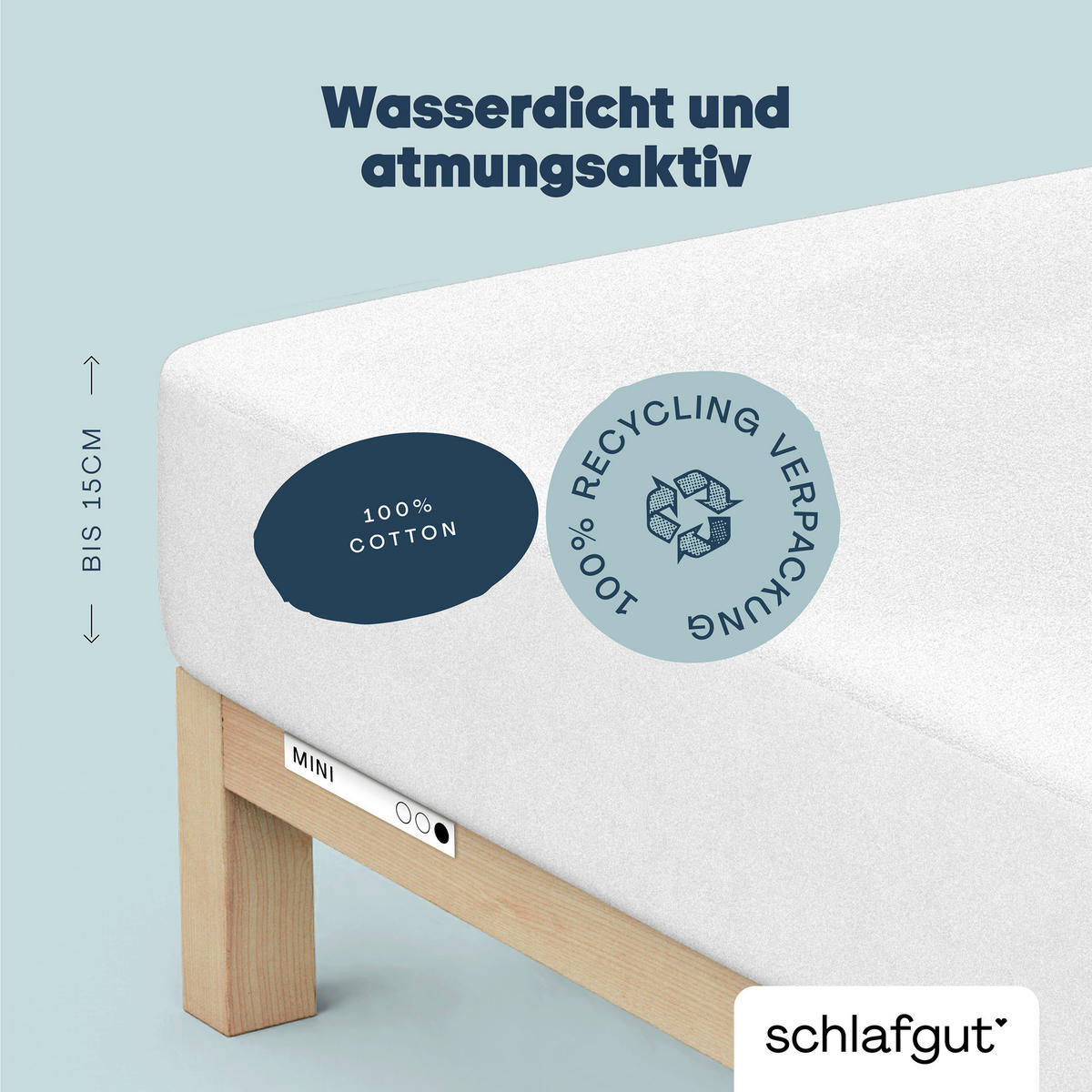 MATRATZENAUFLAGE 70/140 cm    - Weiß, Basics, Textil (70/140cm) - Schlafgut