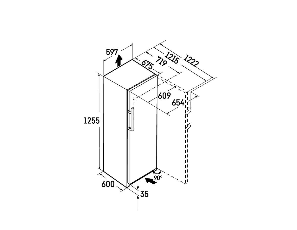 GEFRIERSCHRANK FNB425I  - Weiß, Basics, Metall (59,7/125,5/67,5cm) - Liebherr