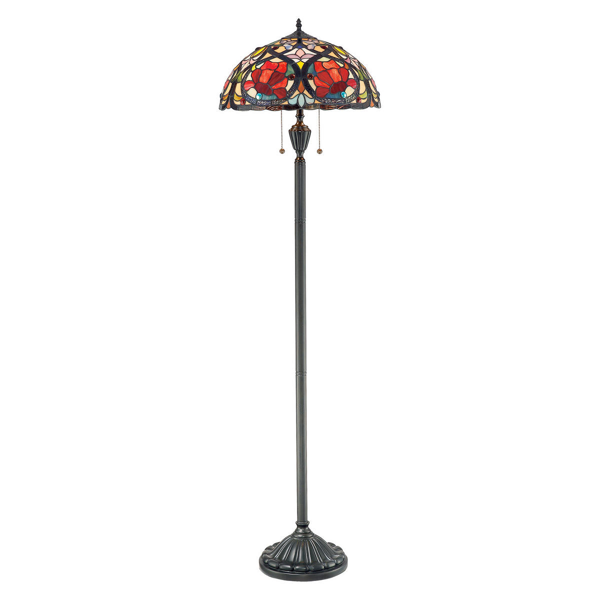 STEHLEUCHTE 45.7/157.5 cm    - Bronzefarben, KONVENTIONELL, Glas/Metall (45.7/157.5cm) - Elstead Lighting