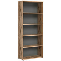 POLICA siva, boje hrasta  drvni materijal  - siva/boje hrasta, drvni materijal (80/199/37cm) - Modern Living