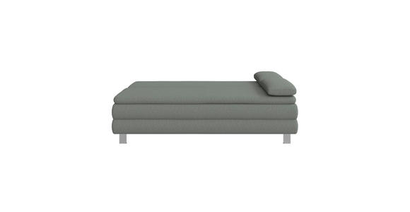 BOXSPRINGSOFA in Flachgewebe Grün  - Silberfarben/Grün, Design, Textil/Metall (202/96/105cm) - Carryhome