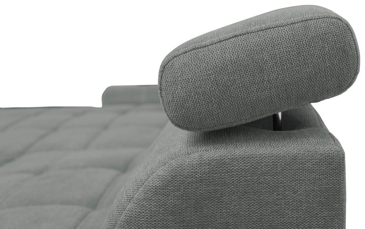 KUTNA GARNITURA tekstil  siva   - bijela/siva, Design, tekstil/plastika (173/276cm) - Stylife