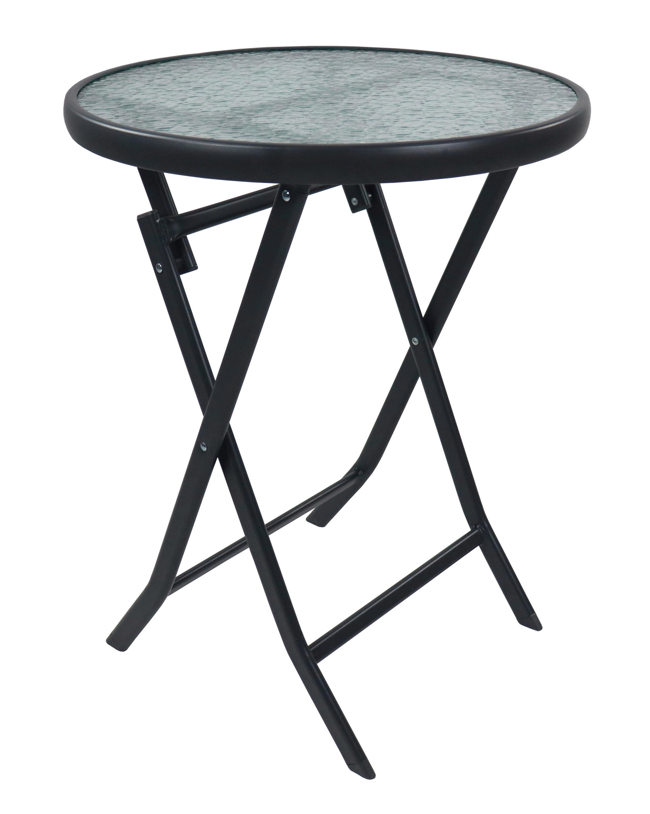 GARTENTISCH Metall, Glas Anthrazit rund  - Anthrazit, MODERN, Glas/Metall (55/70cm) - MID.YOU