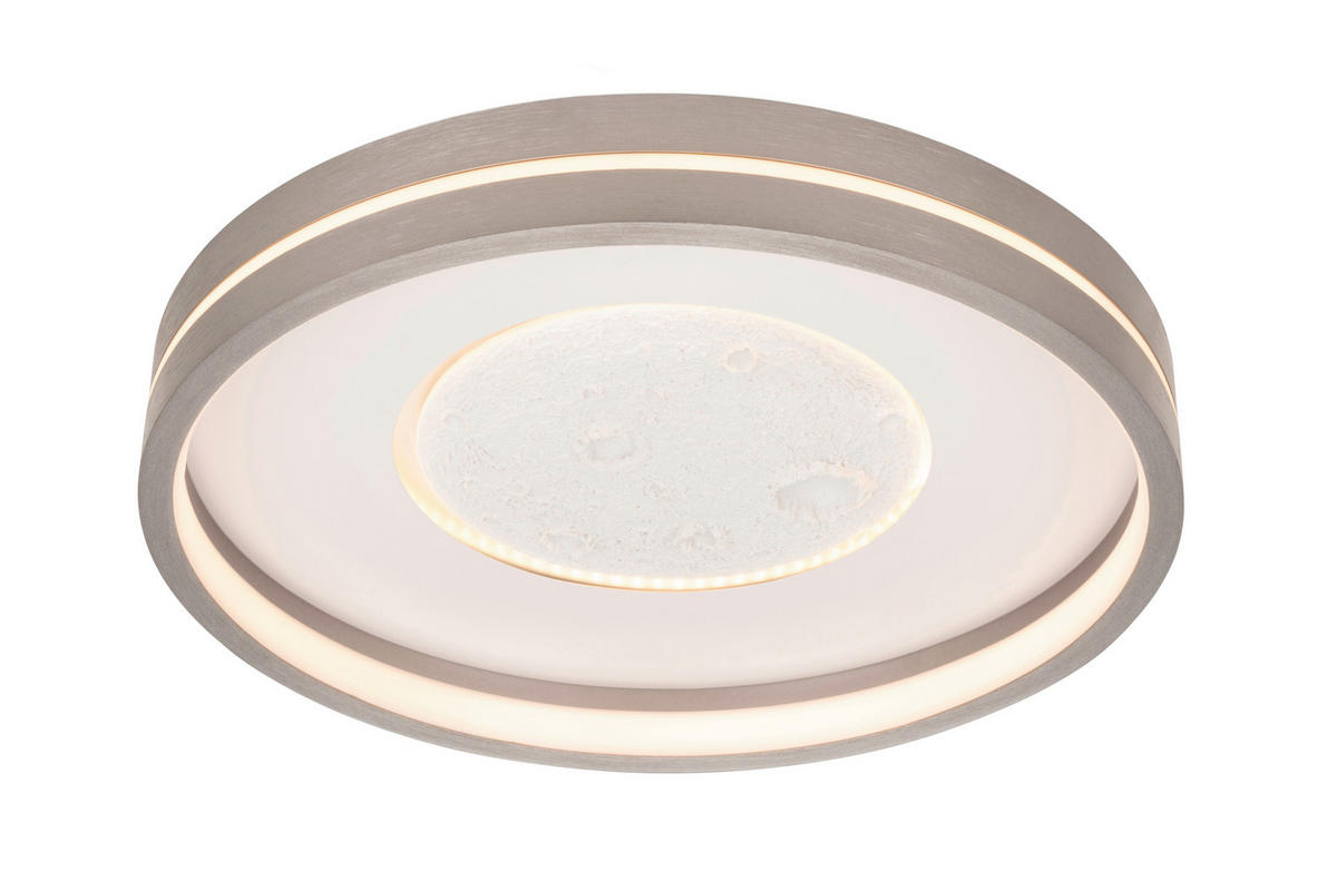LED-DECKENLEUCHTE 38/8,5 cm   - Grau, Design, Metall (38/8,5cm) - Novel