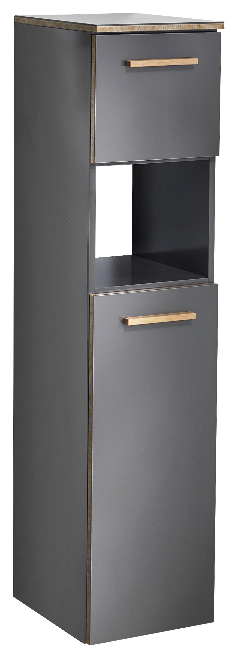 MIDISCHRANK 30/123,2/33 cm  - Eichefarben/Grau, KONVENTIONELL, Holzwerkstoff (30/123,2/33cm) - Xora