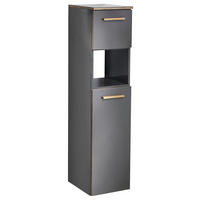 MIDISCHRANK 30/123,2/33 cm  - Eichefarben/Grau, Konventionell, Holzwerkstoff (30/123,2/33cm) - Xora