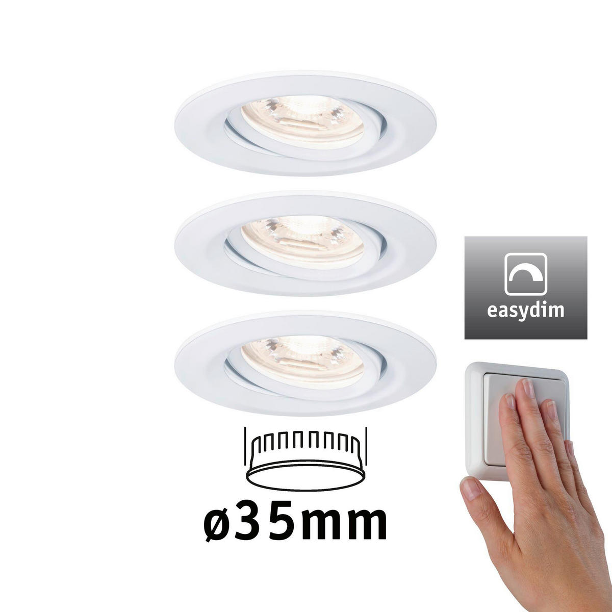 DECKENSPOTS 6,6 cm  - Design (6,6cm) - Paulmann