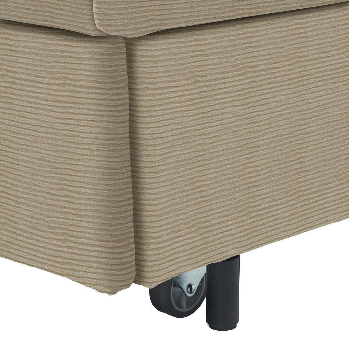 SCHLAFSOFA in Textil Beige  - Beige/Schwarz, Design, Textil/Metall (172/76-89/112-120cm) - Bali