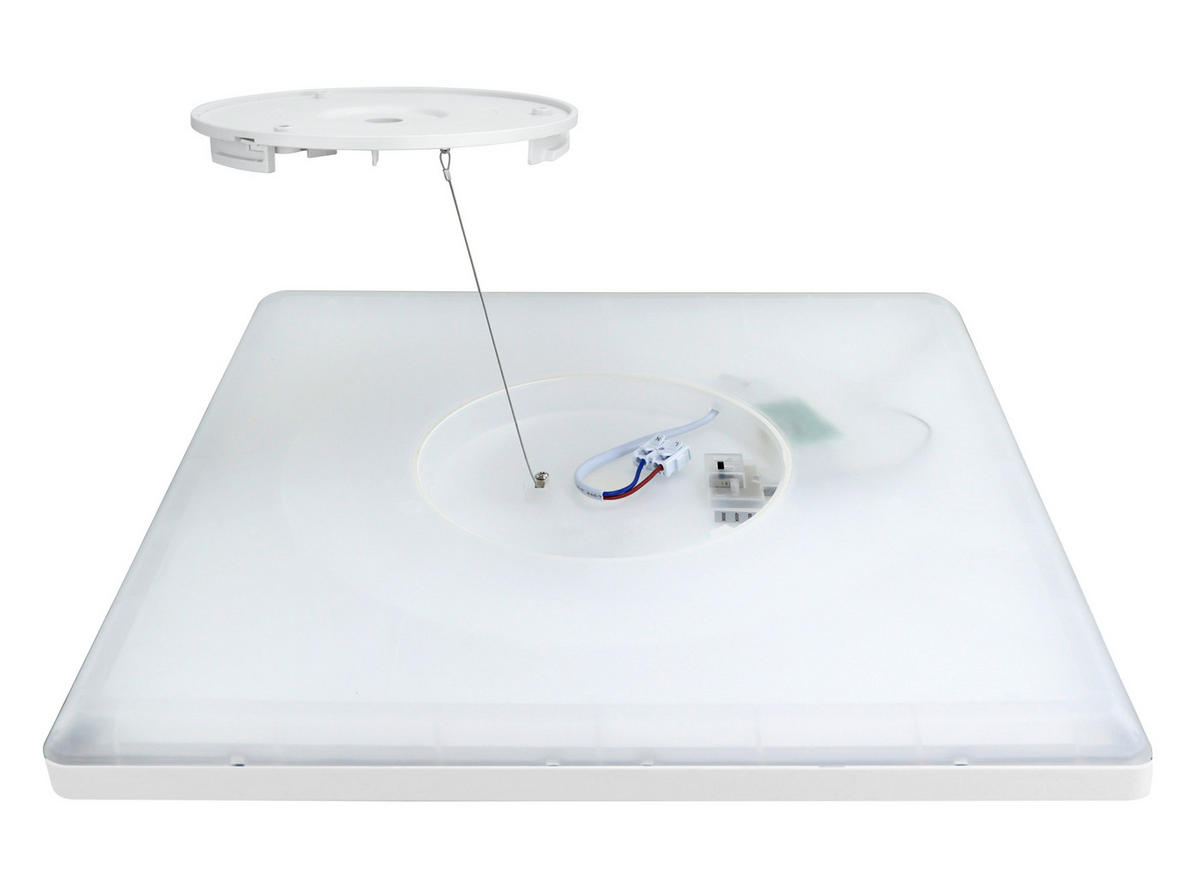 LED-DECKENLEUCHTE TWICE up&down 42/42/2,9 cm  - Schwarz, Design, Kunststoff (42/42/2,9cm)