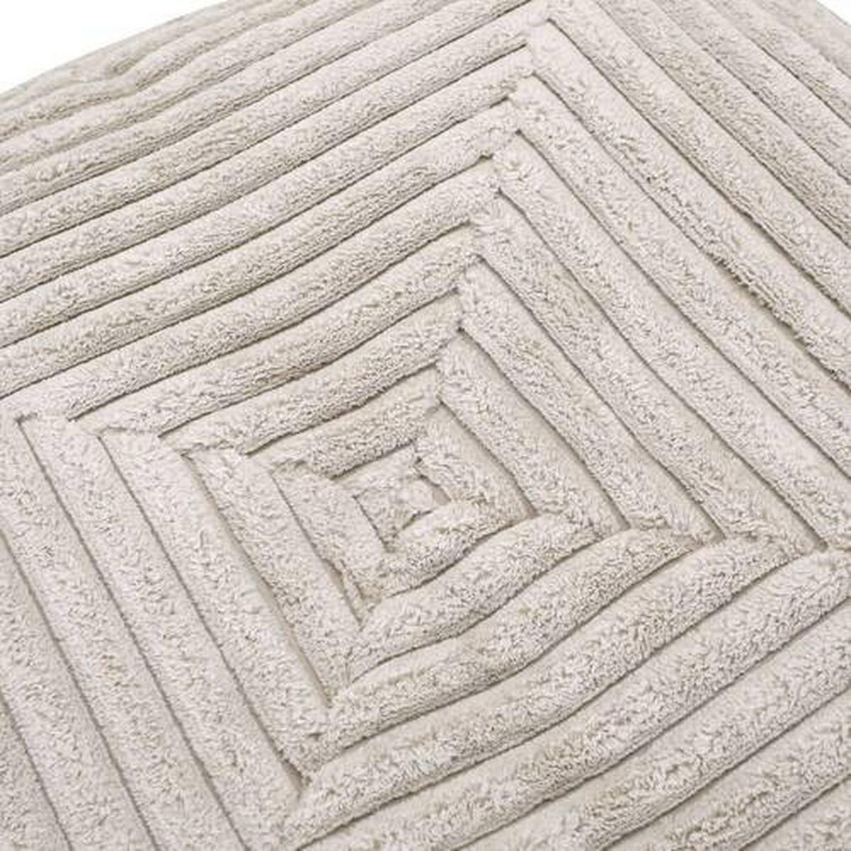 HOCKER in Textil Creme  - Creme, Konventionell, Textil (65/45/65cm) - MID.YOU