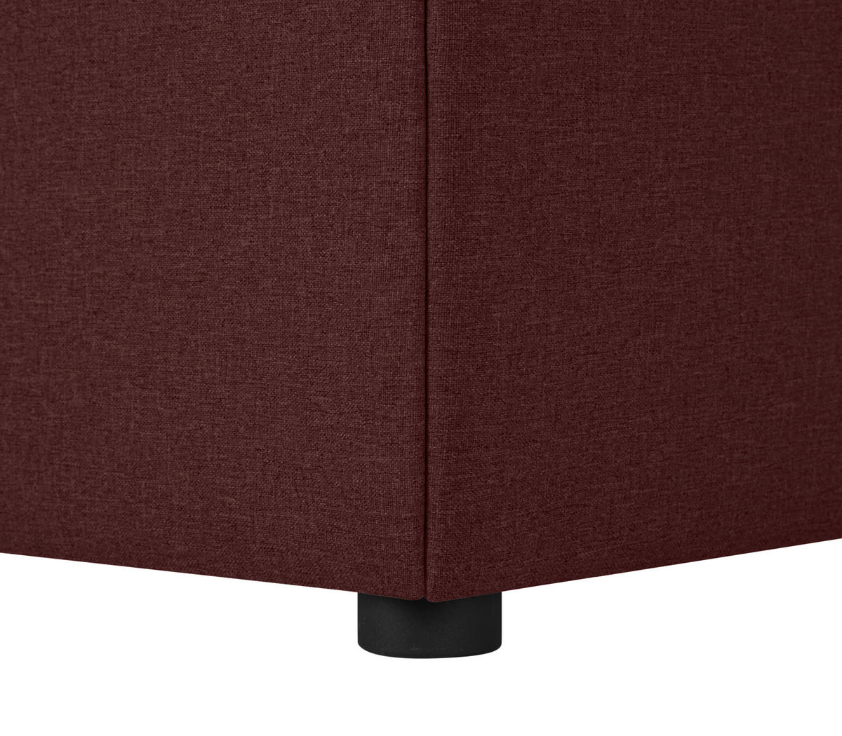 BOXSPRINGBETT 90/200 cm  in Dunkelrot  - Schwarz/Dunkelrot, Design, Kunststoff/Textil (90/200cm) - Welnova