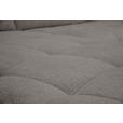 ECKSOFA Graubraun Chenille Armlehnenkissen, Rücken echt, Sitztiefenverstellung  - Graubraun/Schwarz, KONVENTIONELL, Textil/Metall (215/313cm) - Hom`in