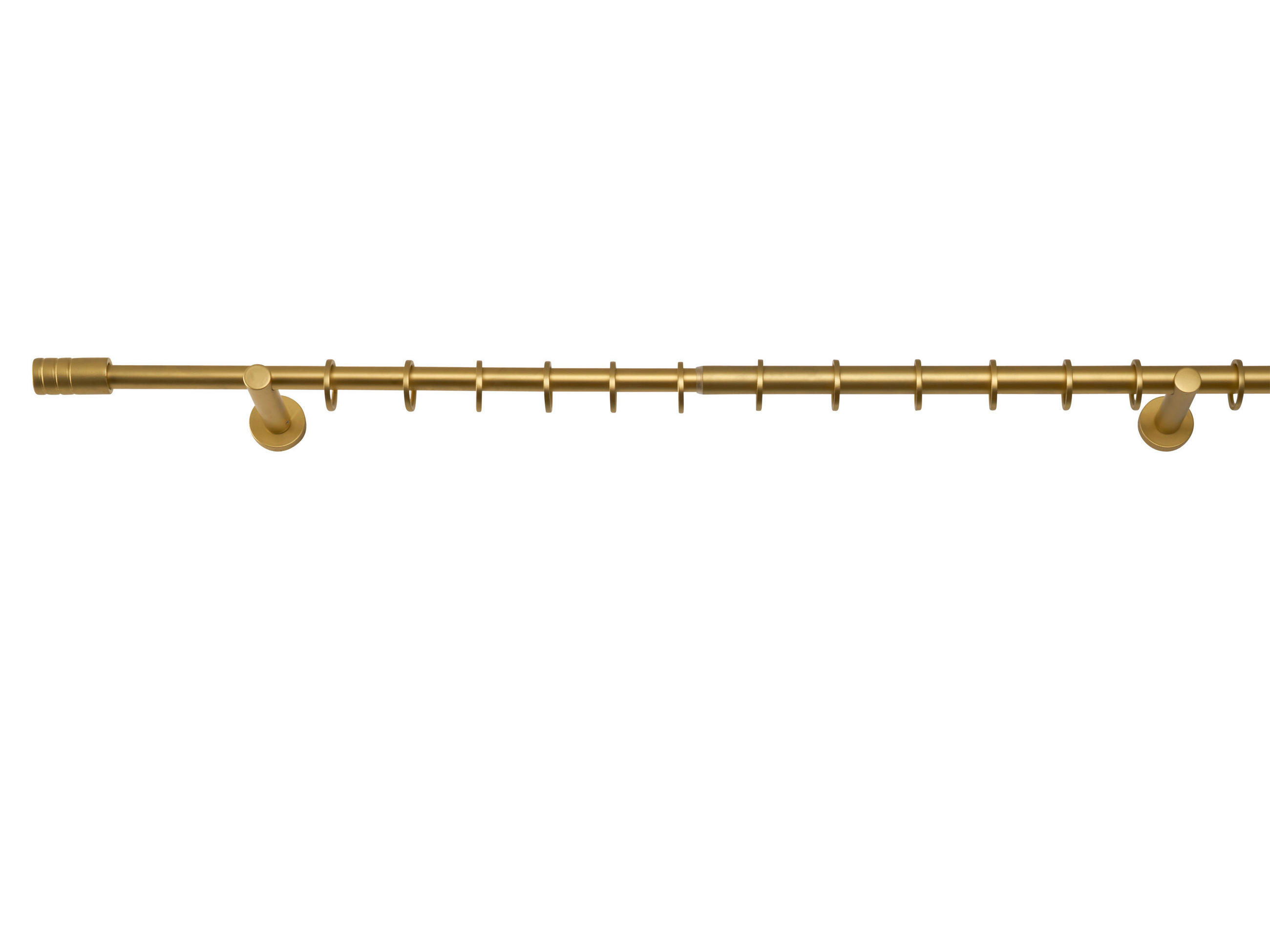 VORHANGSTANGENSET  120 cm  - Goldbraun, Basics, Metall (120cm)