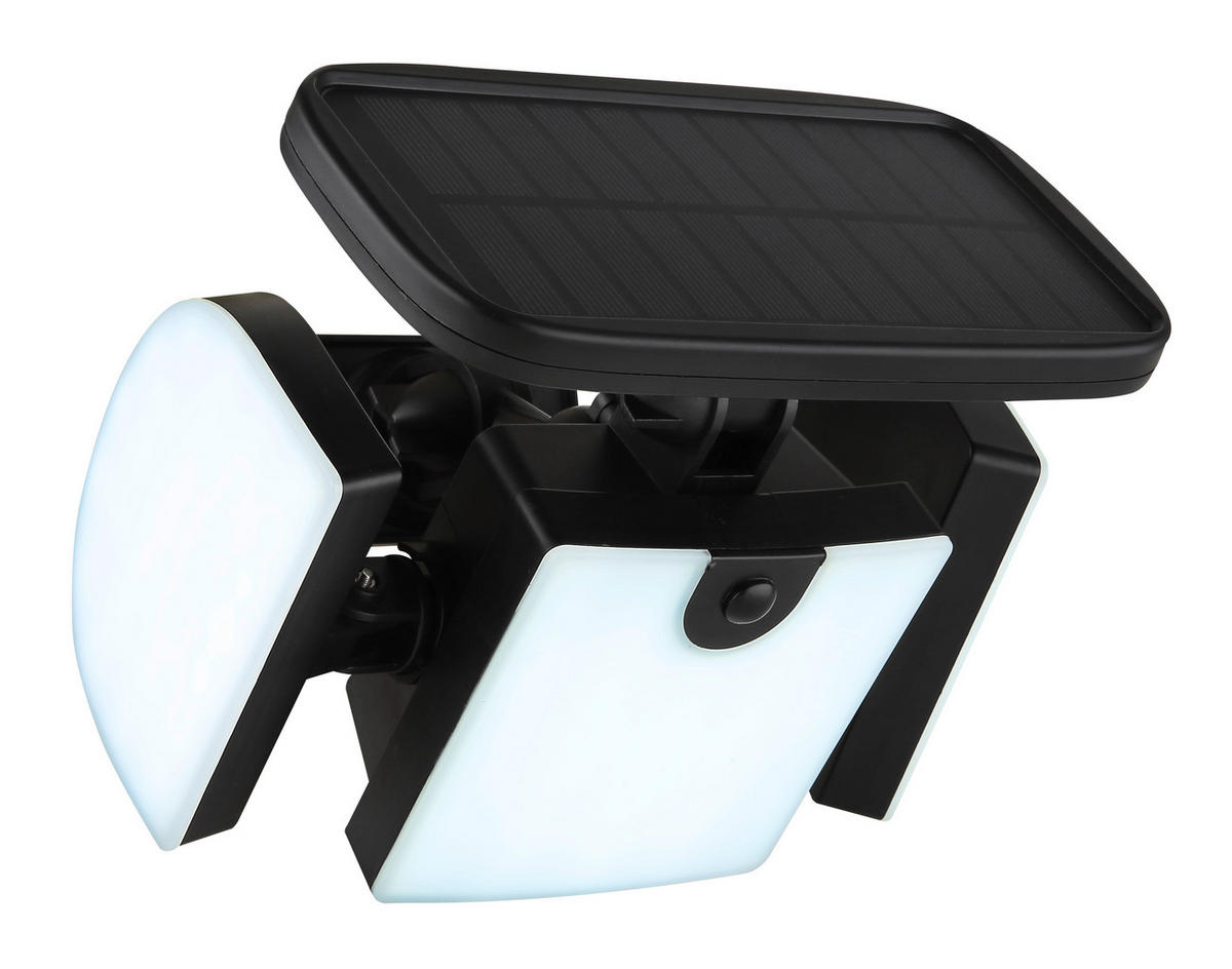 SOLARLEUCHTE - Opal/Schwarz, Basics, Kunststoff (27,9/14,8/15,3cm) - Globo