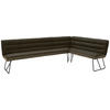 ECKBANK 284/184 cm Flachgewebe Braun, Schwarz, Dunkelbraun   - Dunkelbraun/Schwarz, Design, Textil/Metall (284/184cm) - Dieter Knoll