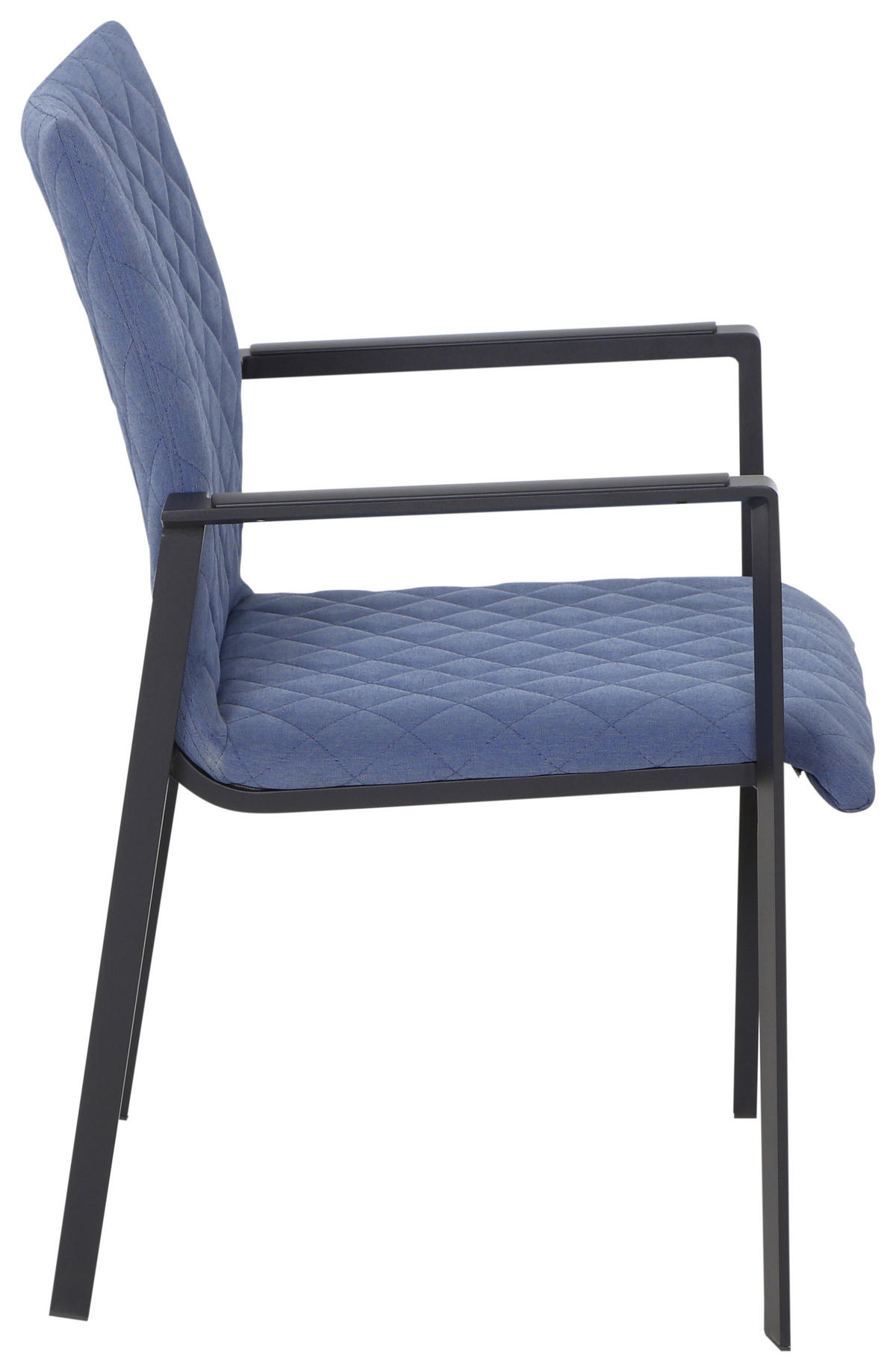 STAPELSESSEL Aluminium Anthrazit, Blau  - Blau/Anthrazit, Design, Textil/Metall (62,5/88/58cm)