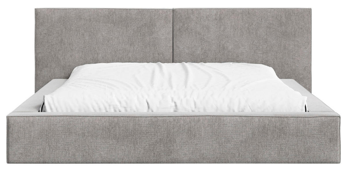 POLSTERBETT 180/200 cm,  in Grau, Bettkasten,  - Schwarz/Grau, MODERN, Holz/Kunststoff (180/200cm) - MID.YOU