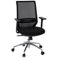 OTOČNÁ STOLIČKA, sieťovina, plochá tkanina, čierna - čierna, Modern, kov/textil (60/110/61cm) - MID.YOU