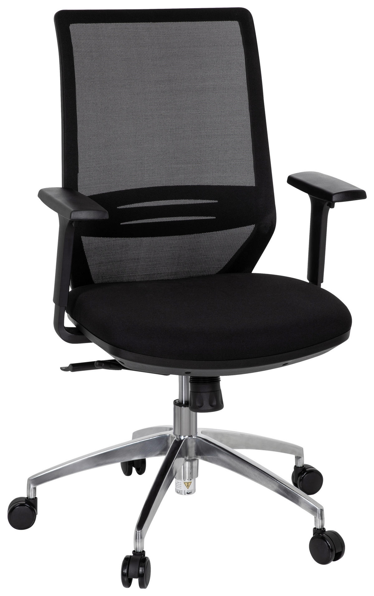 OTOČNÁ STOLIČKA, sieťovina, plochá tkanina, čierna - čierna, Modern, kov/textil (60/110/61cm) - MID.YOU