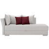 LEŽADLO, textil, 220/93/100 cm - biela/bordová, Design, textil/plast (220/93/100cm) - Livetastic